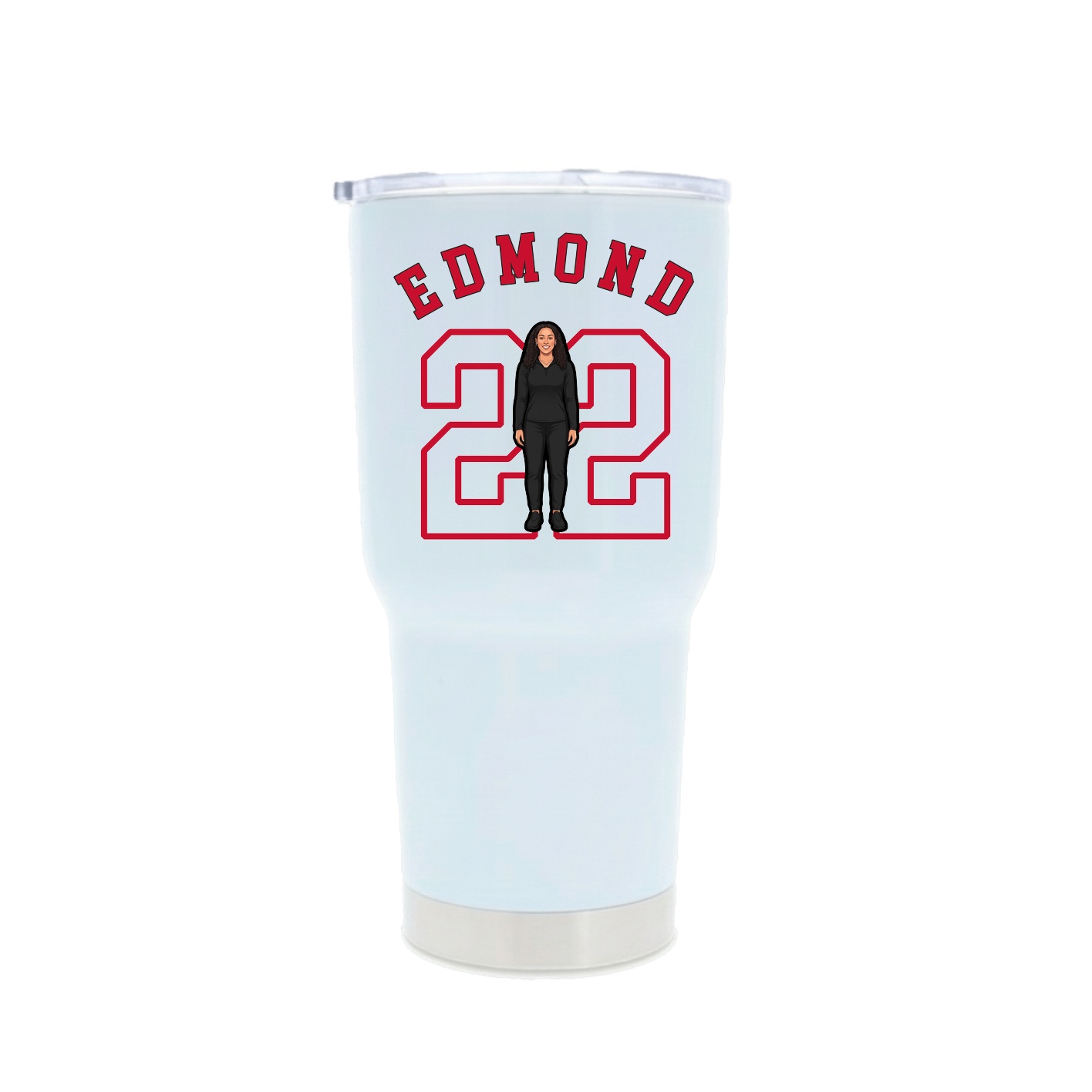 30oz Stainless Steel Tumbler — Shirsey Arch in White