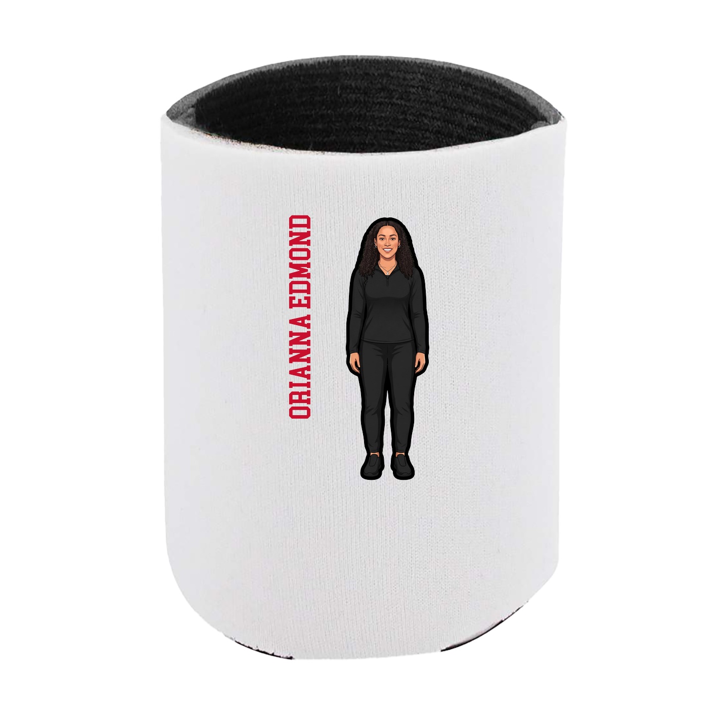 Can Holder — Name Vertical in White
