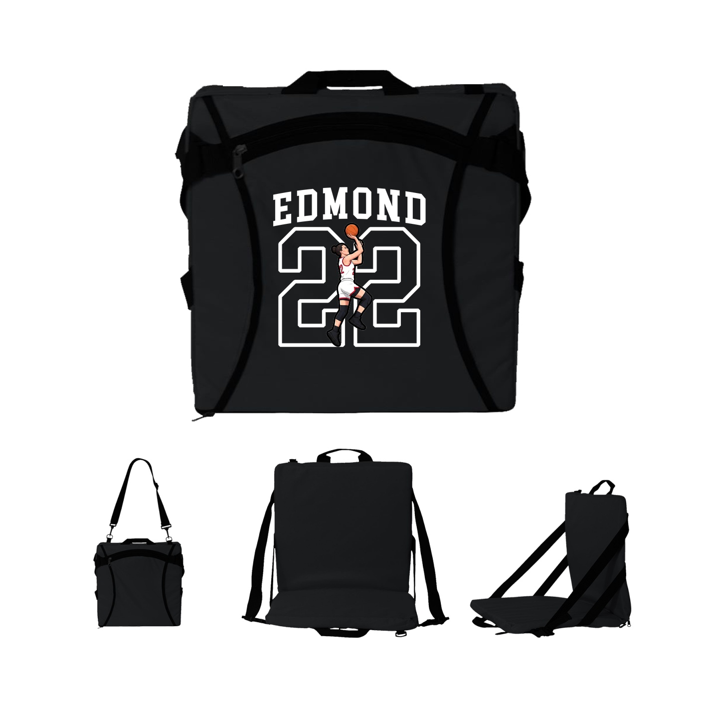 Folding Stadium Seat — Shirsey in Black