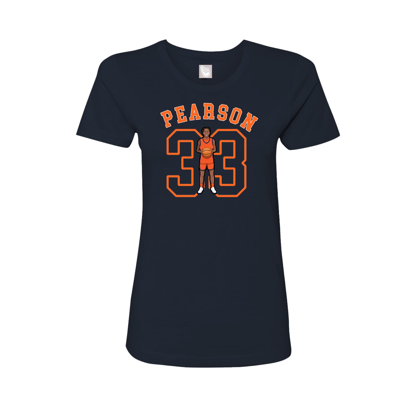 Fitted Women's Tee — Shirsey Arch in Navy