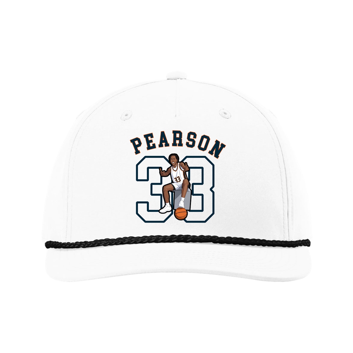 Five-Panel Classic Rope Cap — Shirsey Arch in White