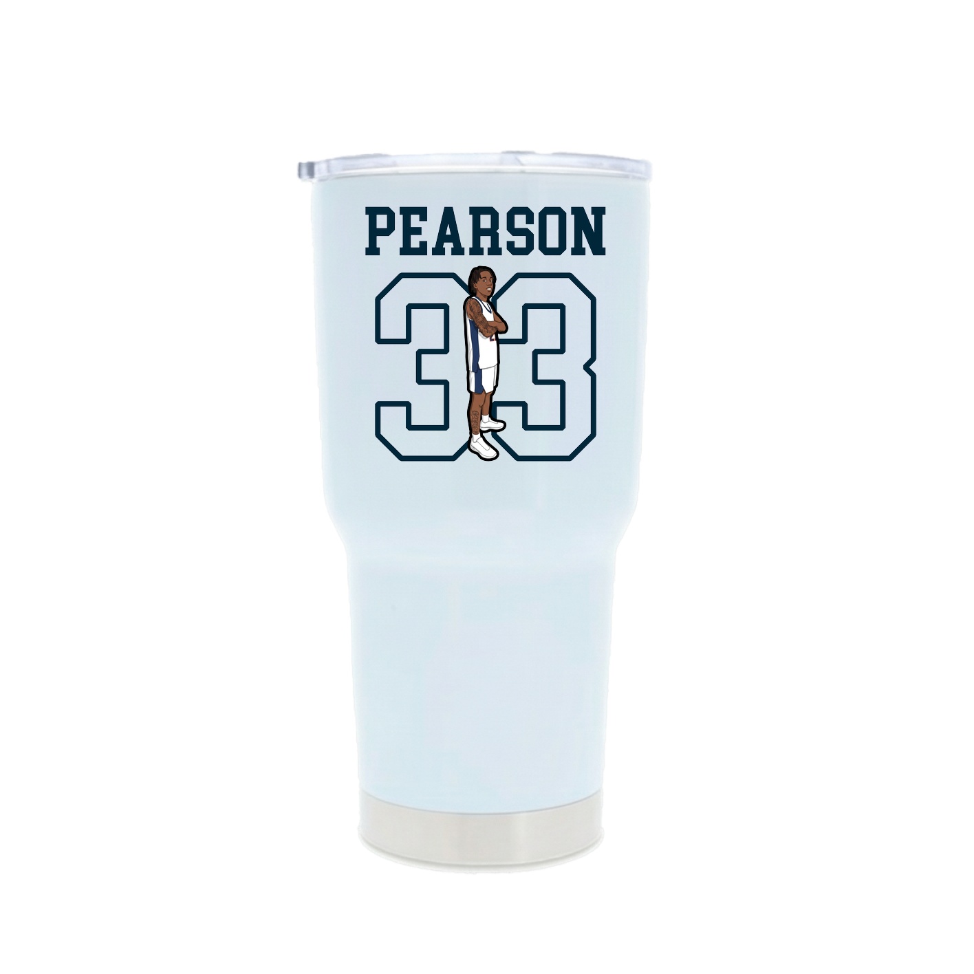 30oz Stainless Steel Tumbler — Shirsey in White