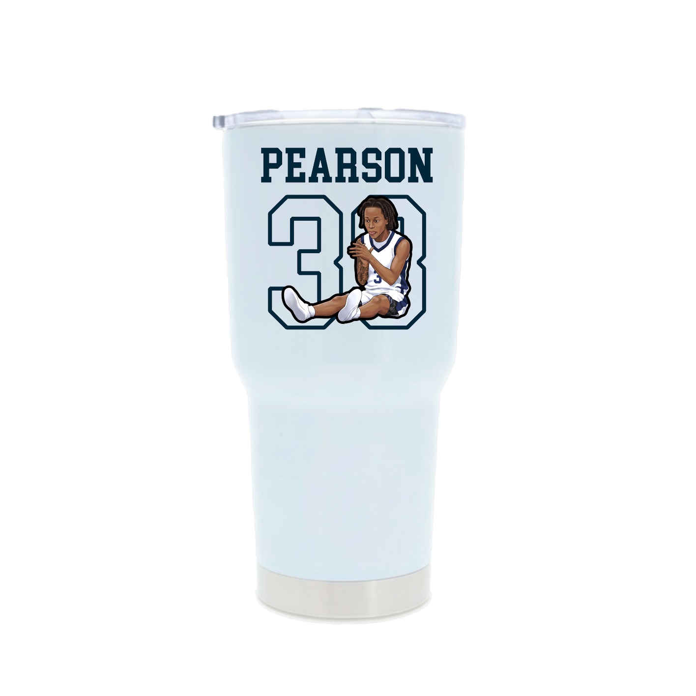 30oz Stainless Steel Tumbler — Shirsey in White