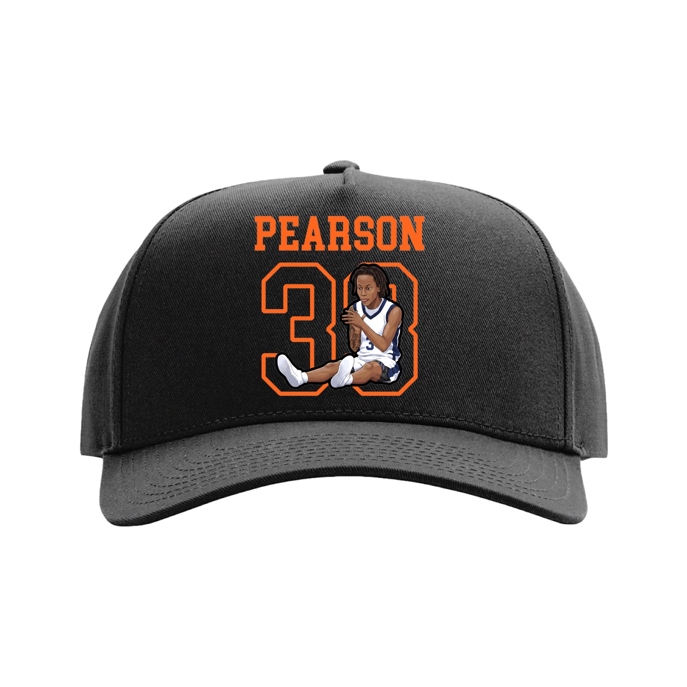 Full Fabric Five-Panel Champ Cap — Shirsey in Black