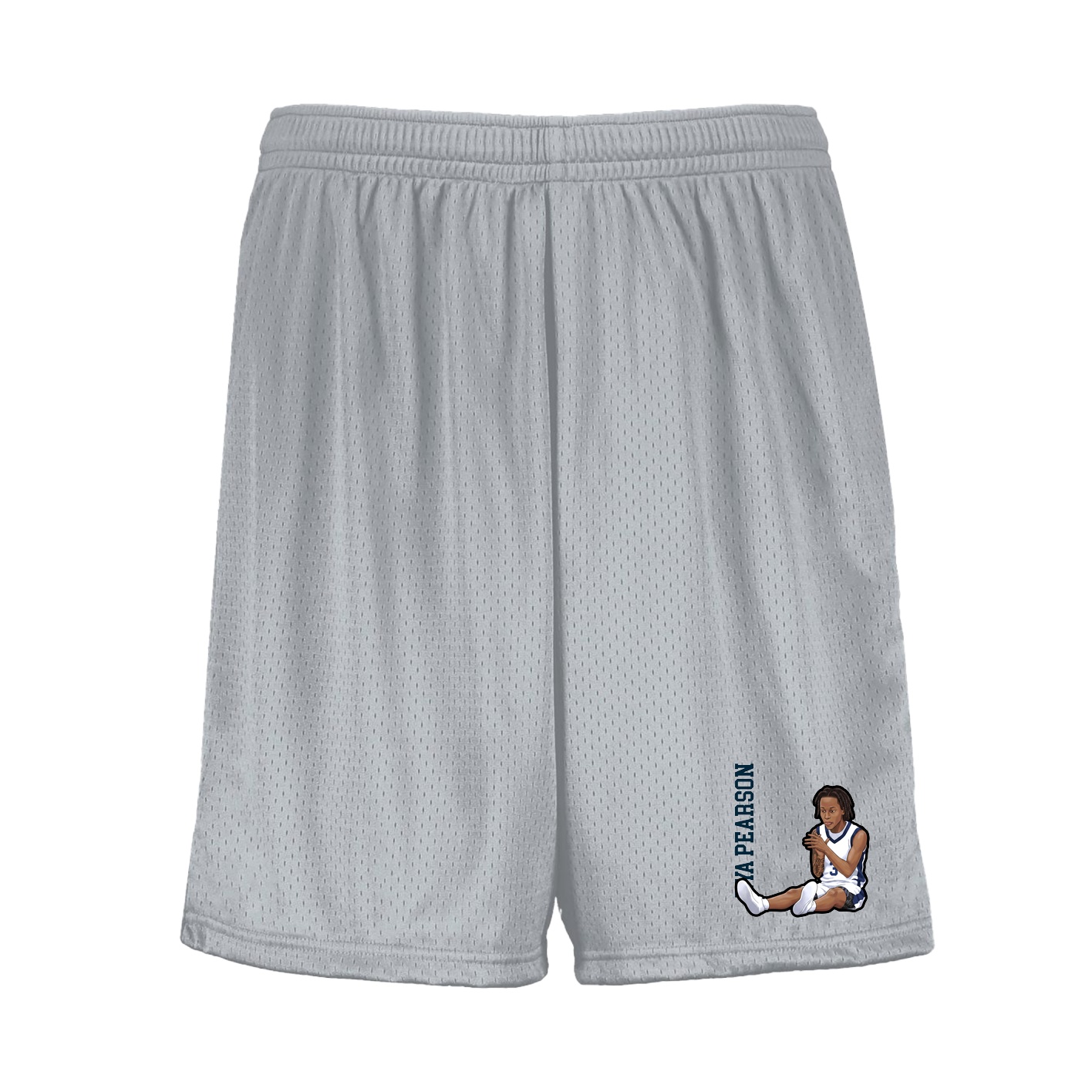 Shorts — Name Vertical in Silver