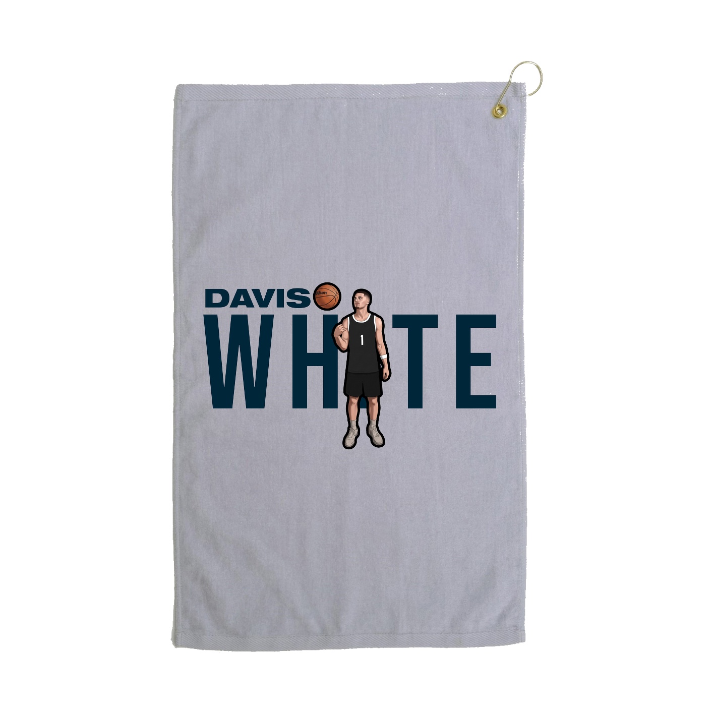 Golf Towel — Player Name in Grey