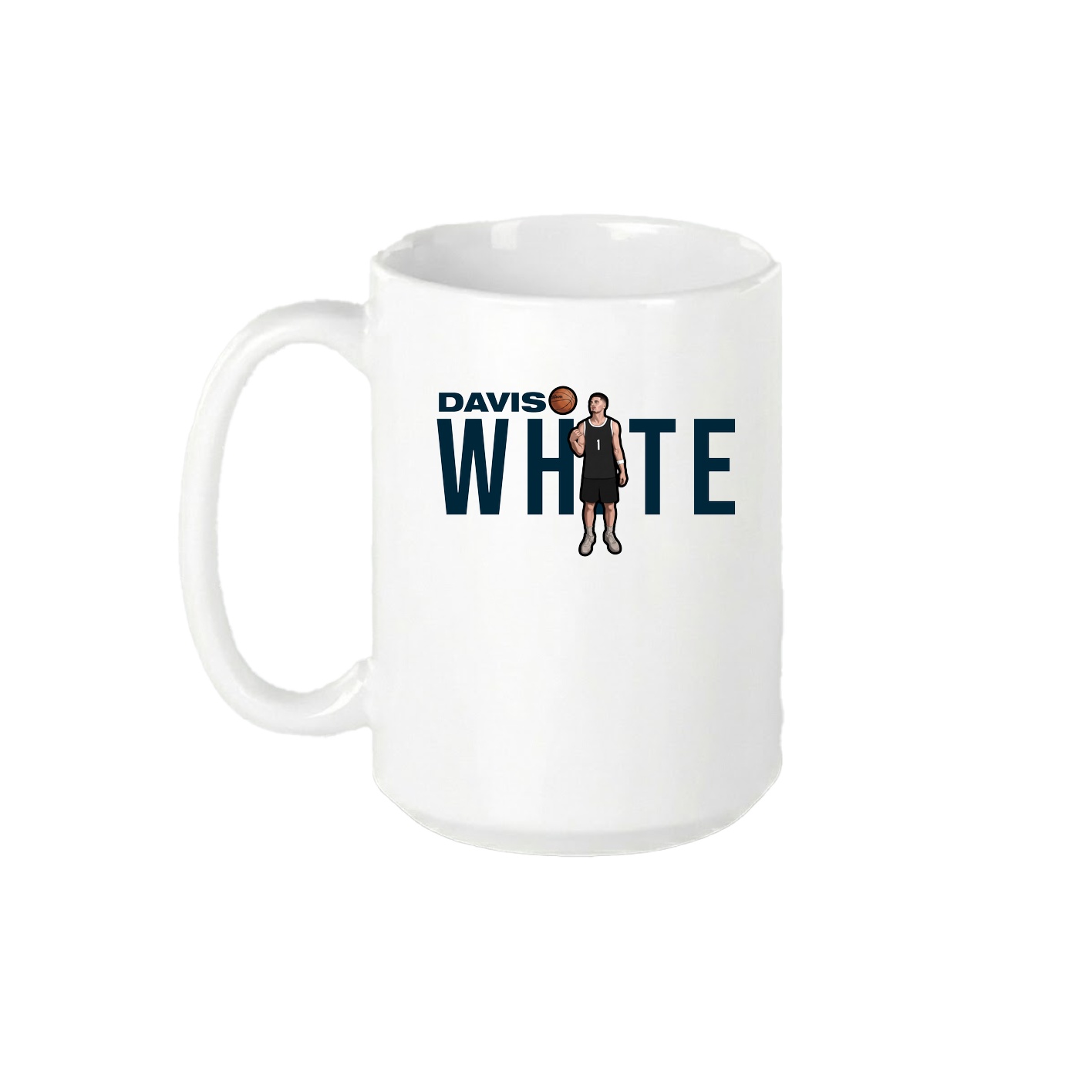 15oz Coffee Mug — Player Name in White