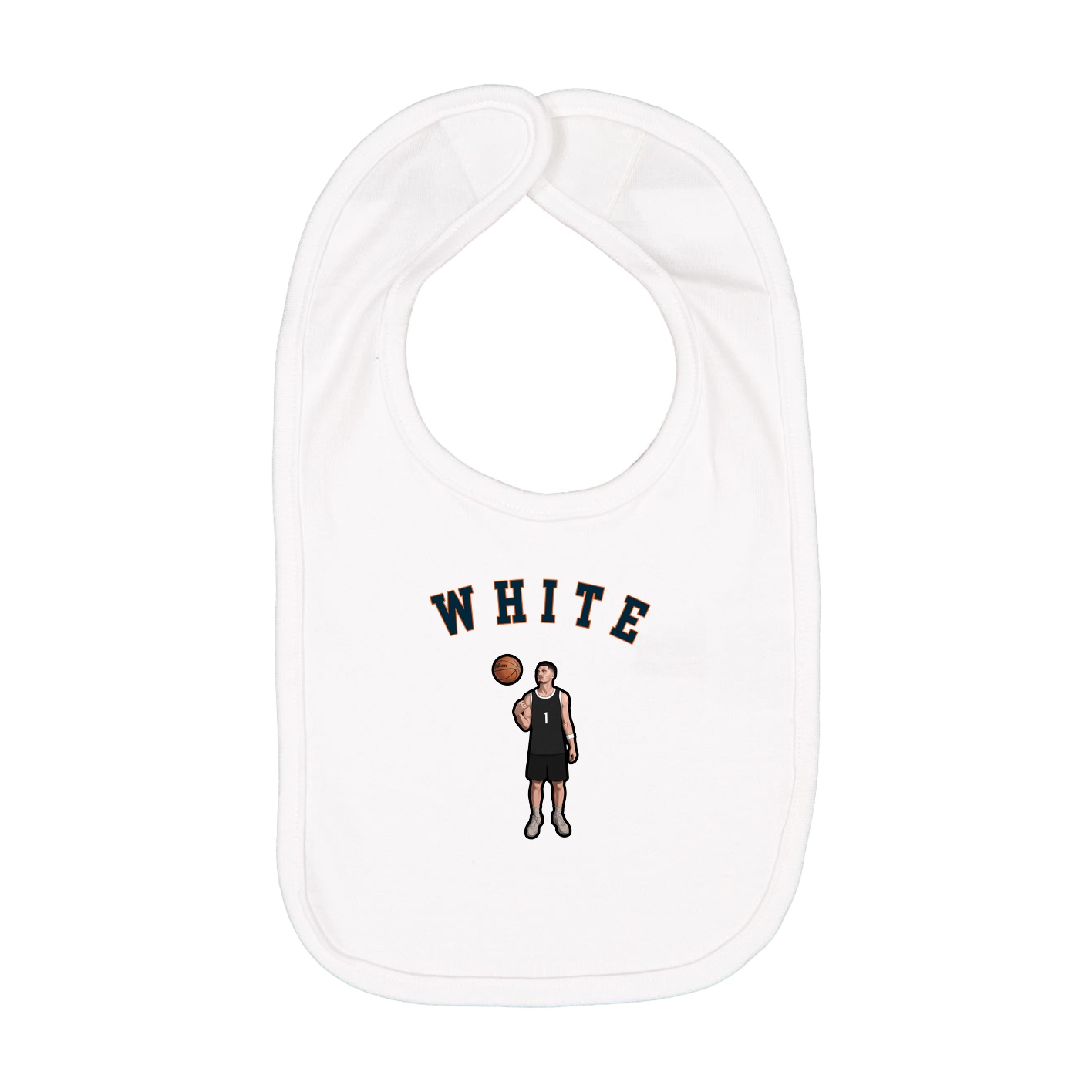 Infant Bib — Shirsey Arch in White