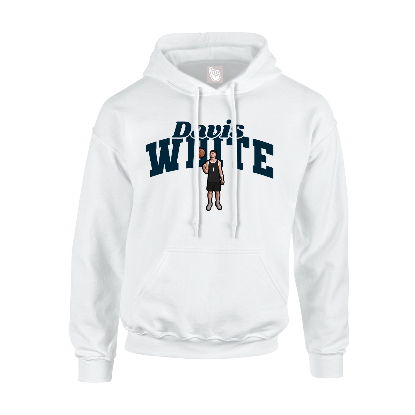 Youth Hoodie — Signature Arch in White