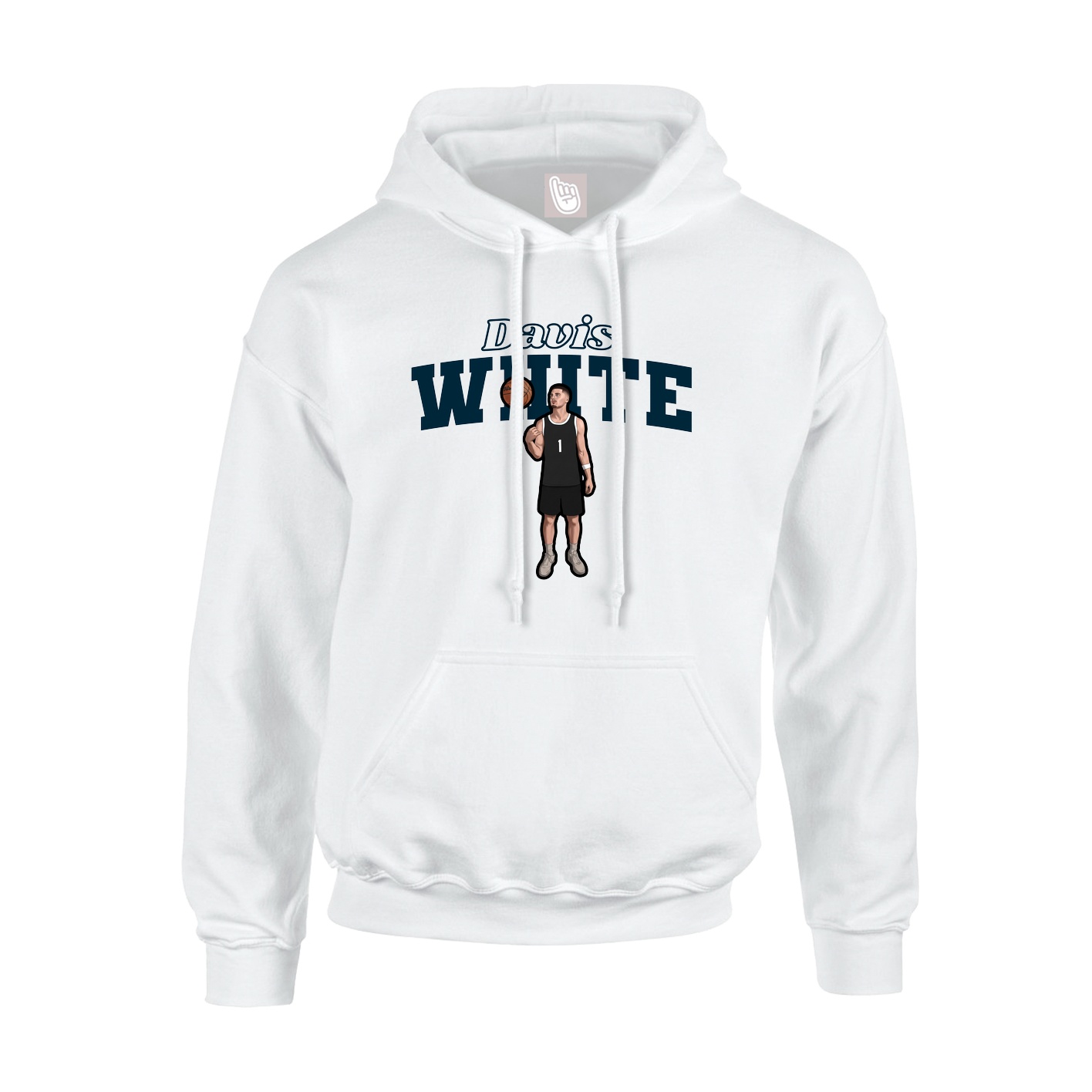 Hoodie — Name Arch in White