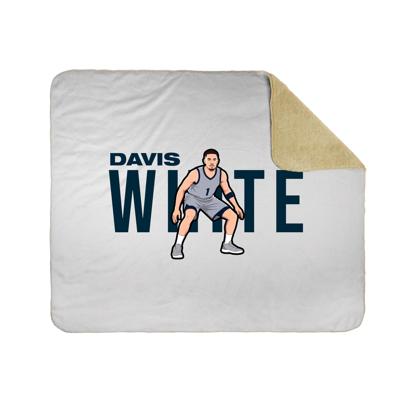 Throw Blanket — Player Name in White