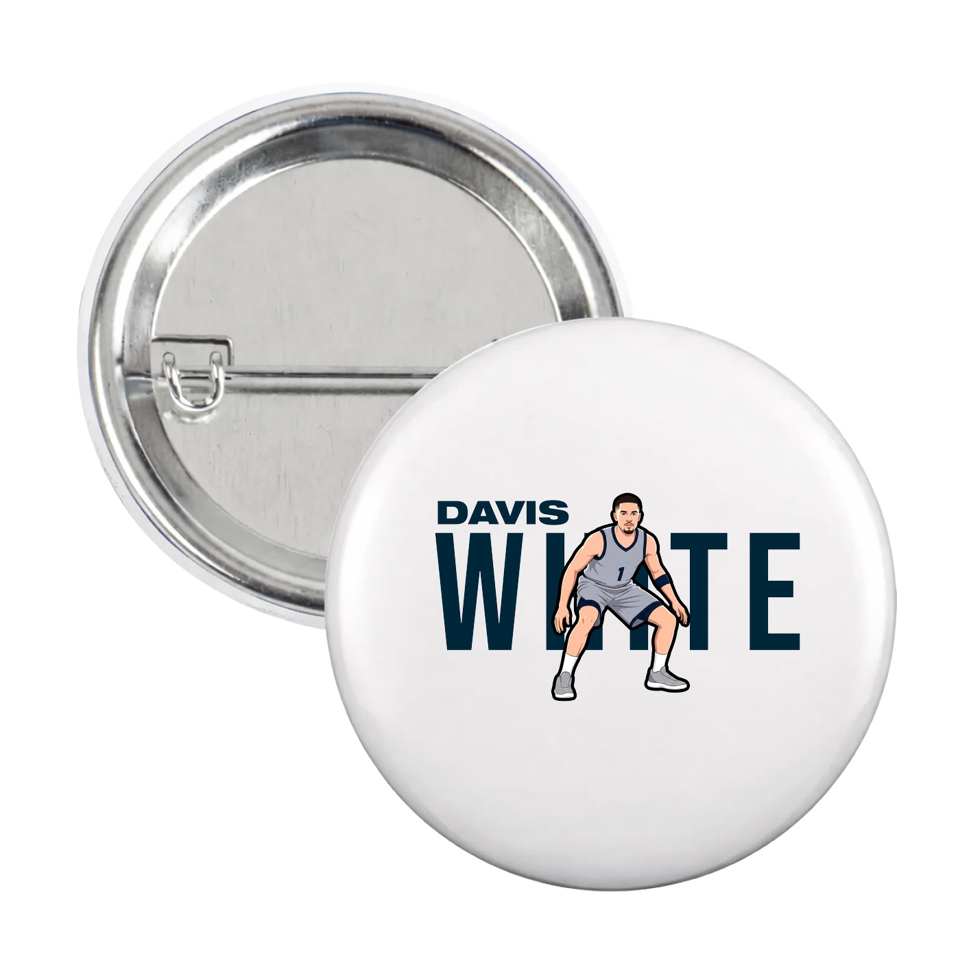 Game Day Button — Player Name in White