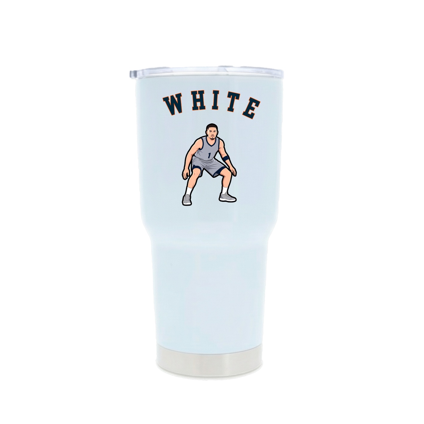 30oz Stainless Steel Tumbler — Shirsey Arch in White