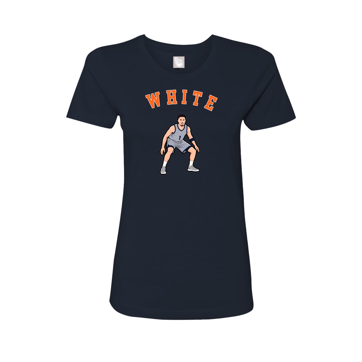 Fitted Women's Tee — Shirsey Arch in Navy