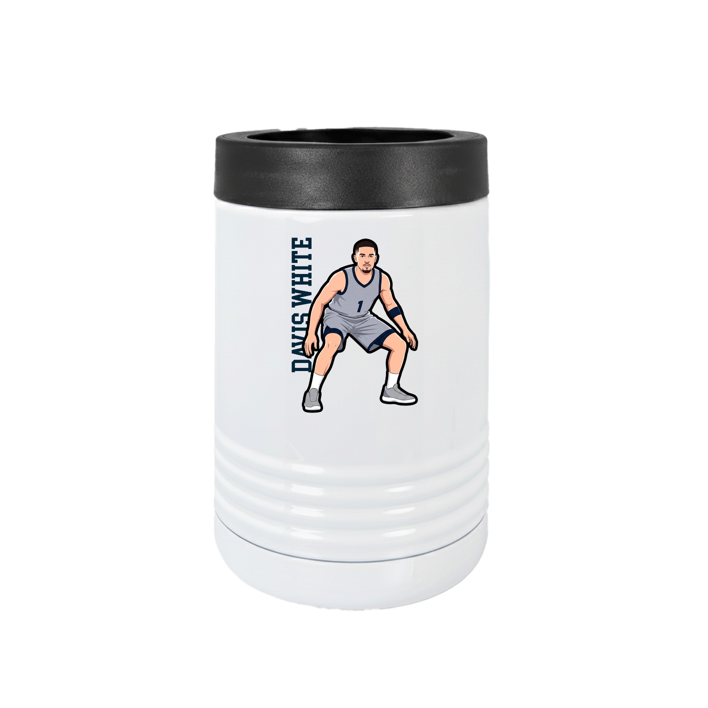 Beverage Holder — Name Vertical in White