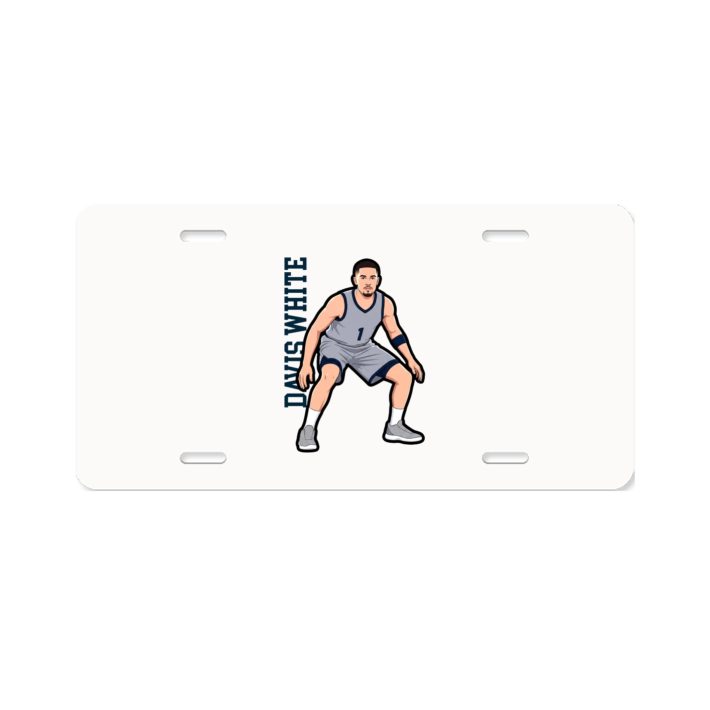 License Plate — Name Vertical in Classic