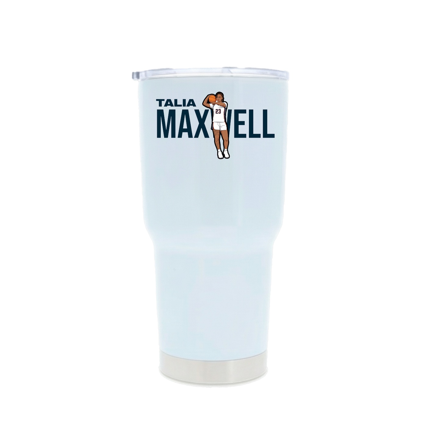 30oz Stainless Steel Tumbler — Player Name in White