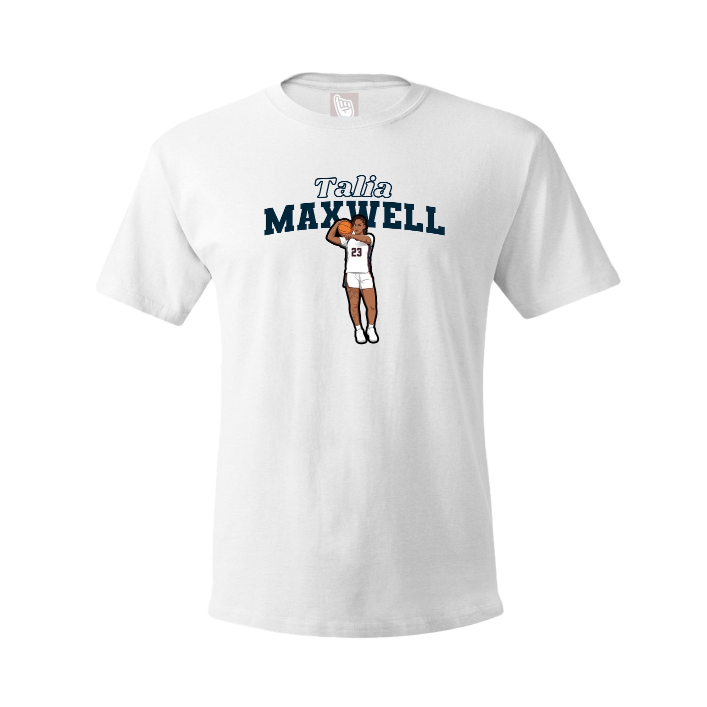 Youth Tee — Name Arch in White