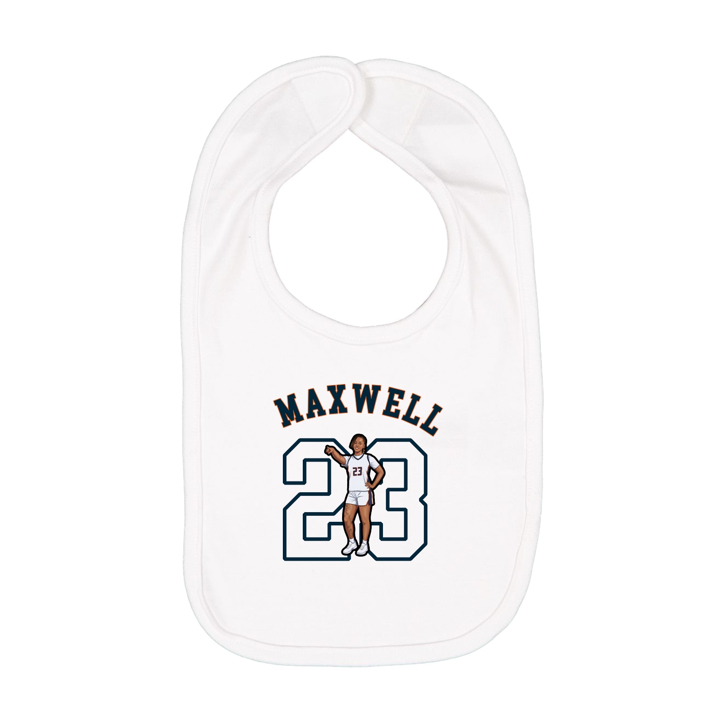 Infant Bib — Shirsey Arch in White