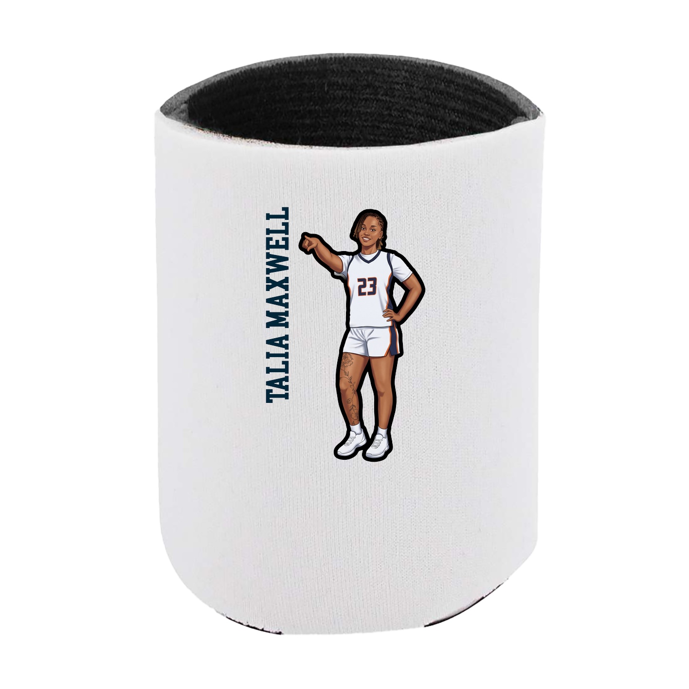 Can Holder — Name Vertical in White