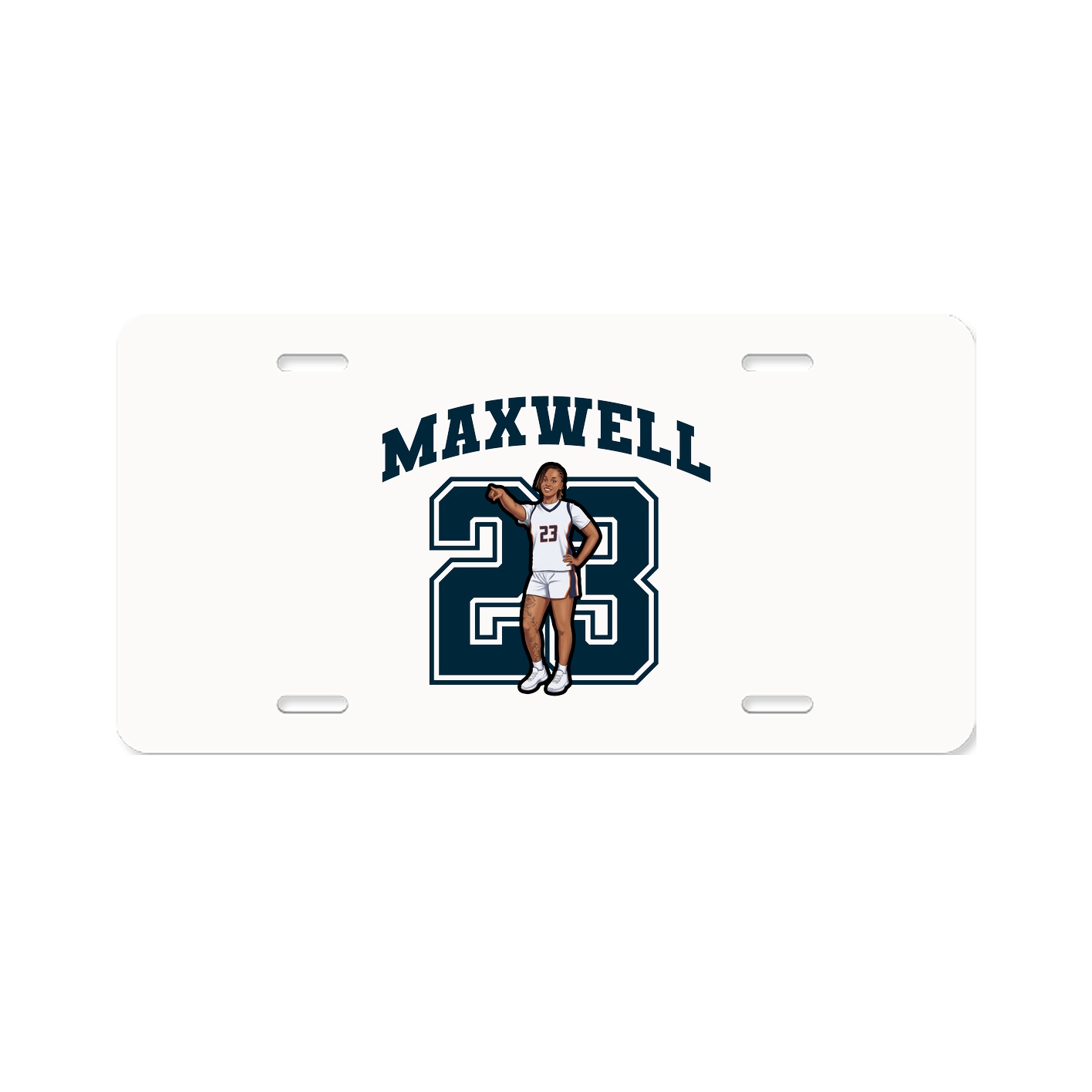 License Plate — Number in Classic