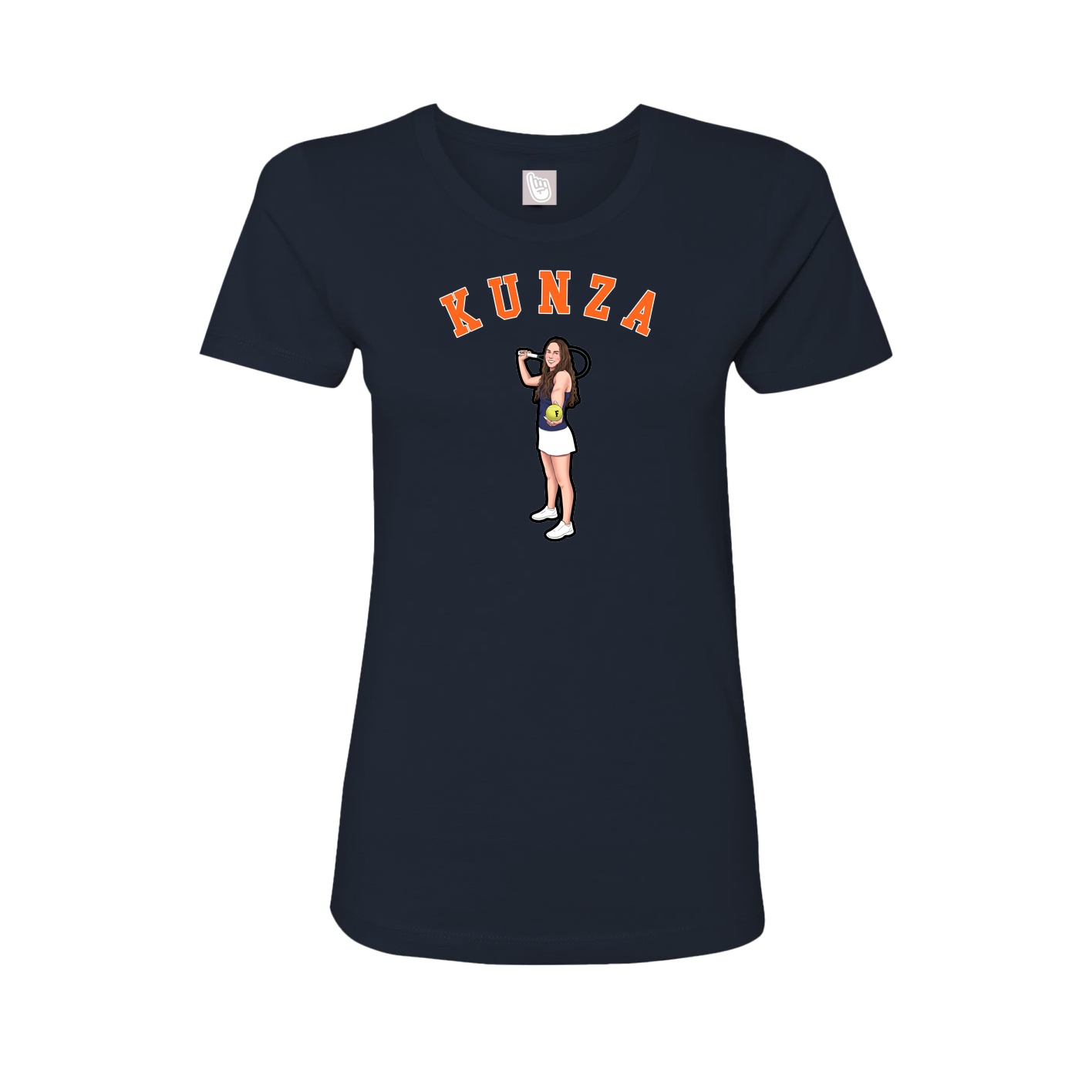 Fitted Women's Tee — Shirsey Arch in Navy
