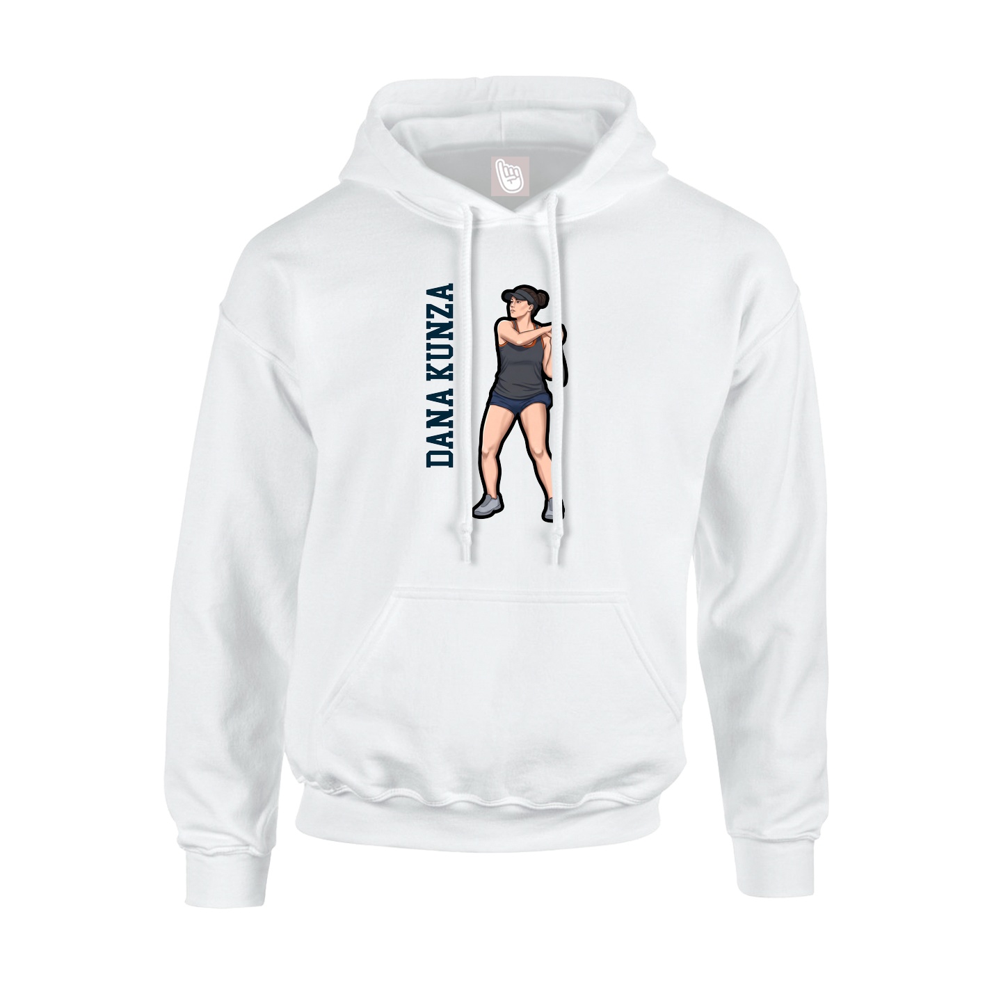 Hoodie — Name Vertical in White