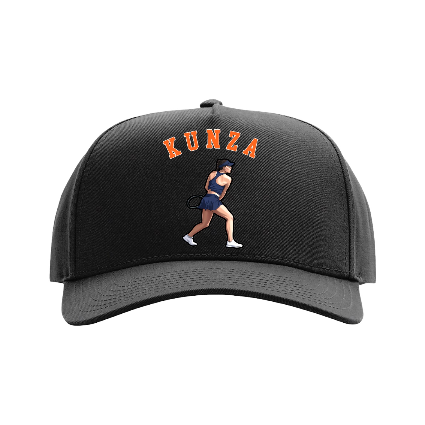 Full Fabric Five-Panel Champ Cap — Shirsey Arch in Black