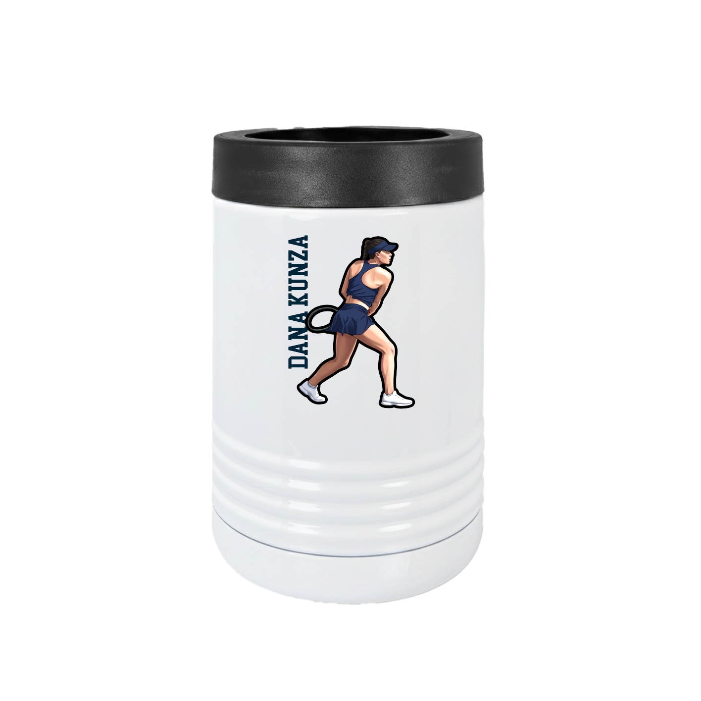 Beverage Holder — Name Vertical in White
