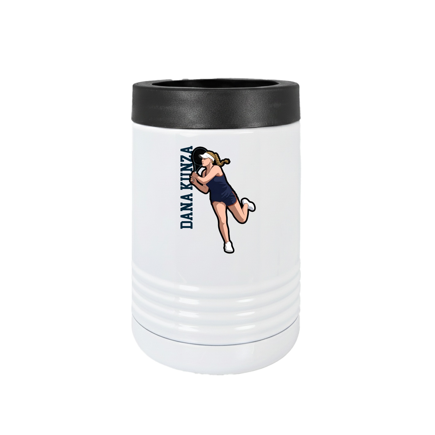 Beverage Holder — Name Vertical in White