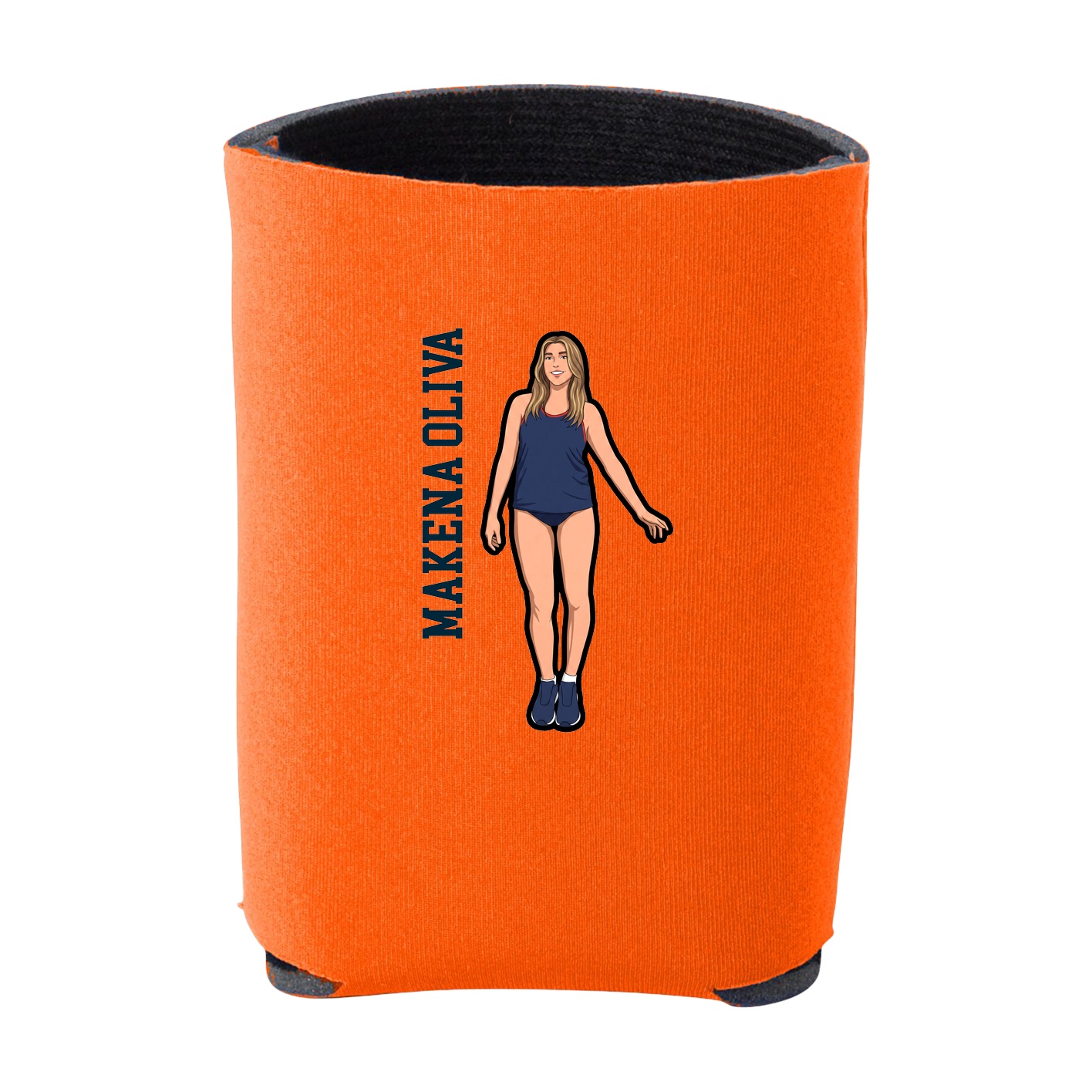 Can Holder — Name Vertical in Orange