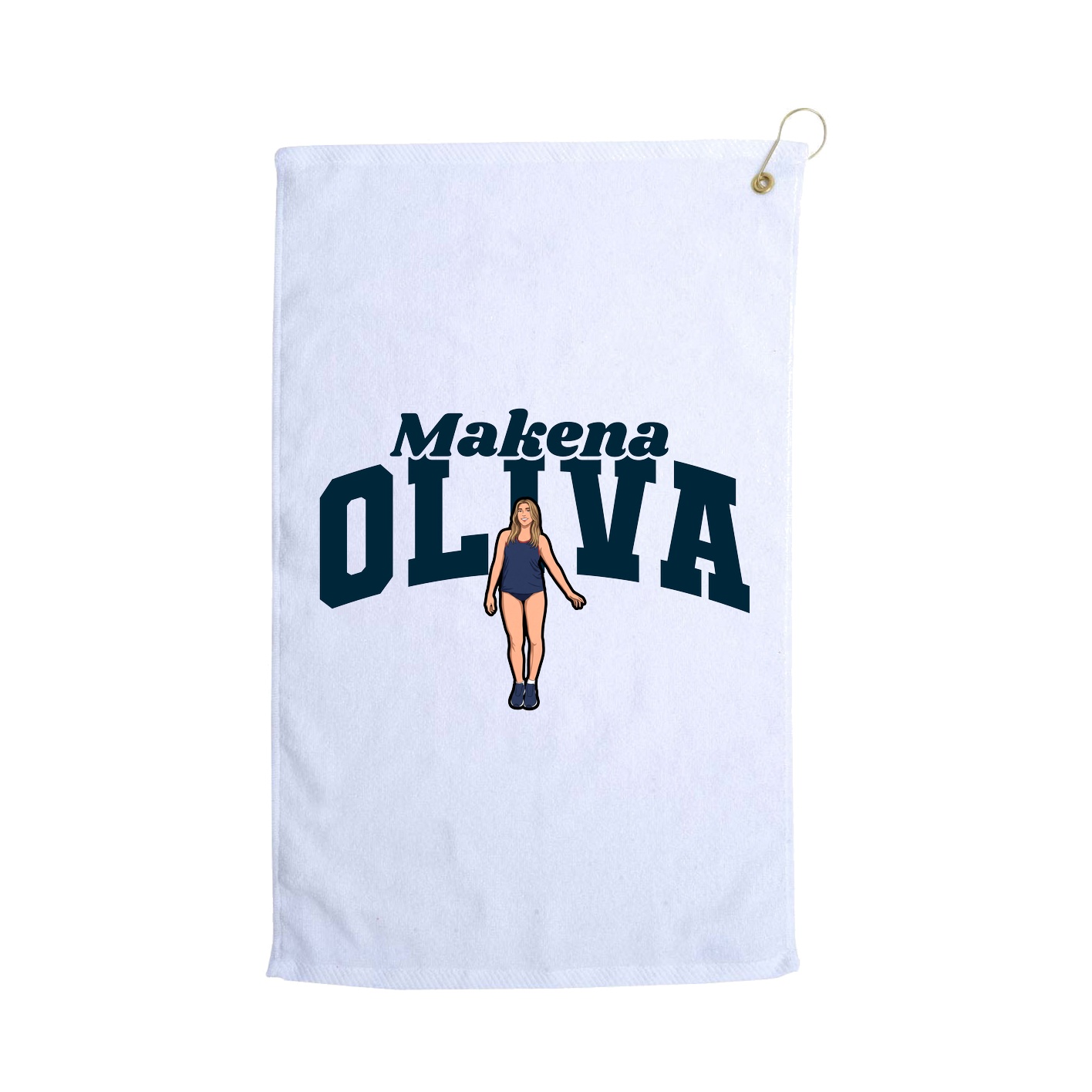 Golf Towel — Signature Arch in White