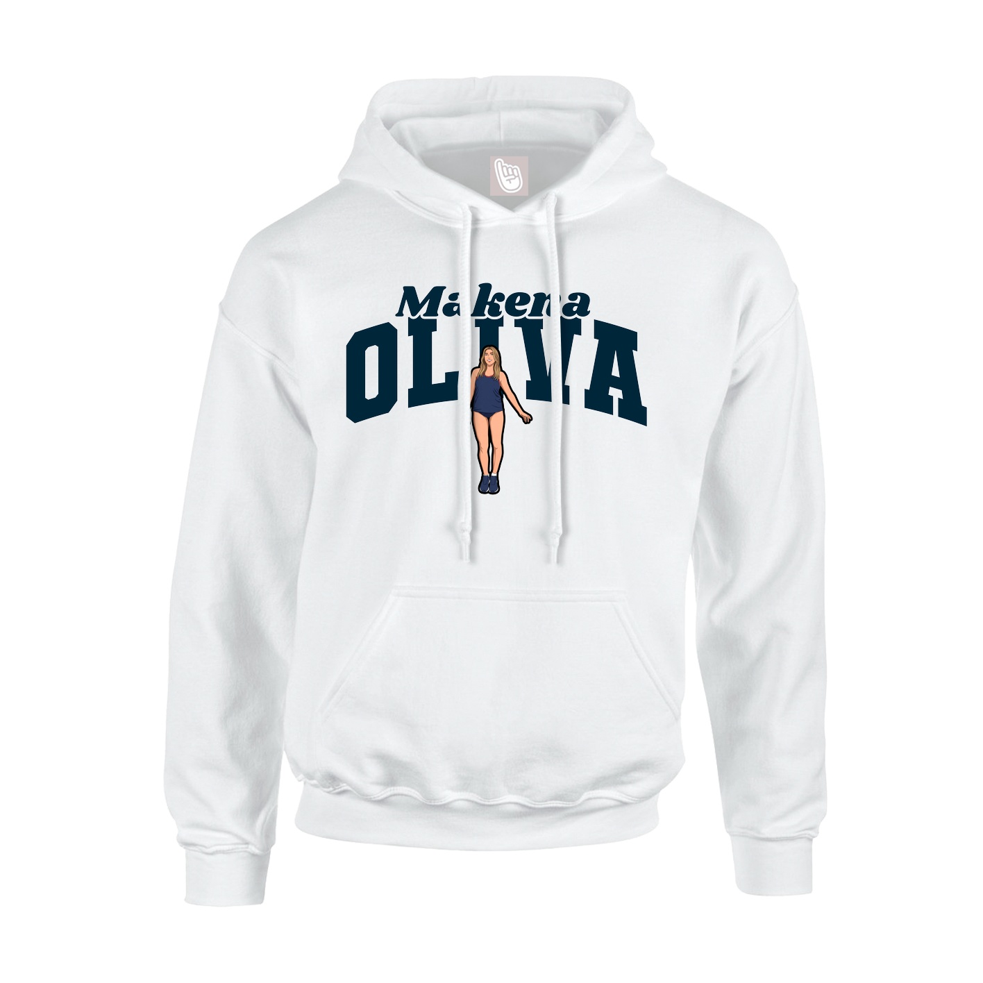 Youth Hoodie — Signature Arch in White