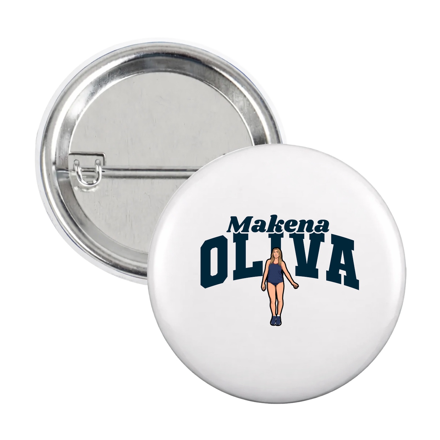 Game Day Button — Signature Arch in White