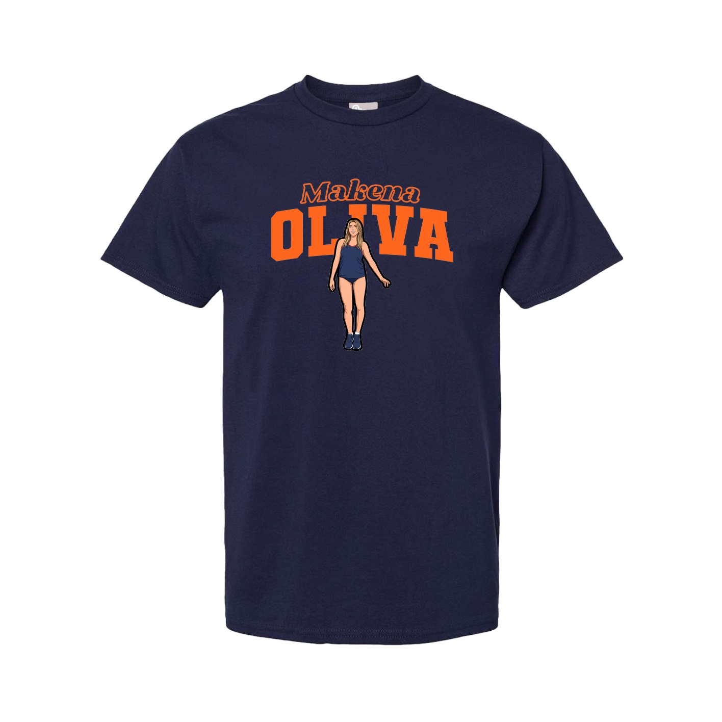 Youth Tee — Name Arch in Navy