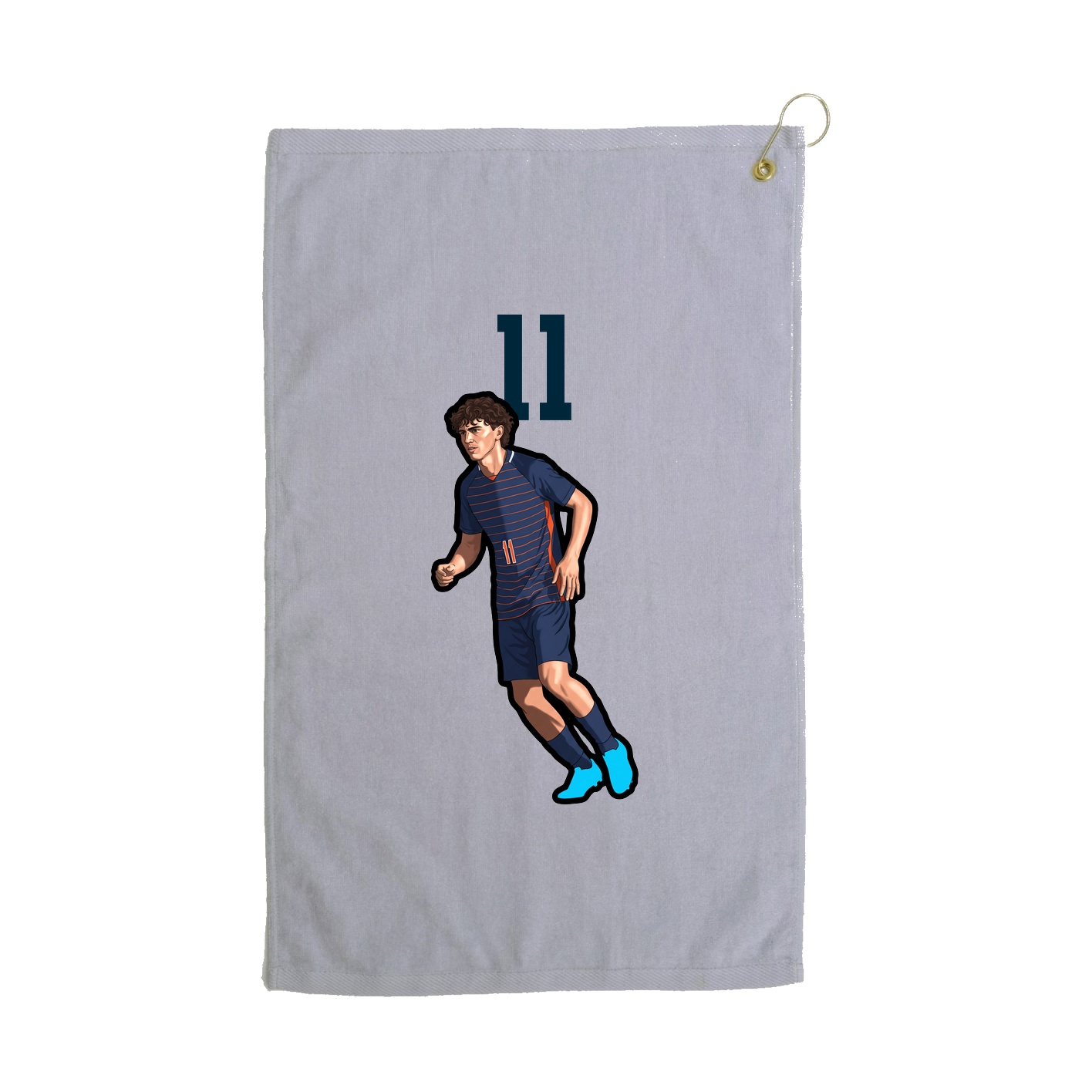 Golf Towel — Number Top in Grey