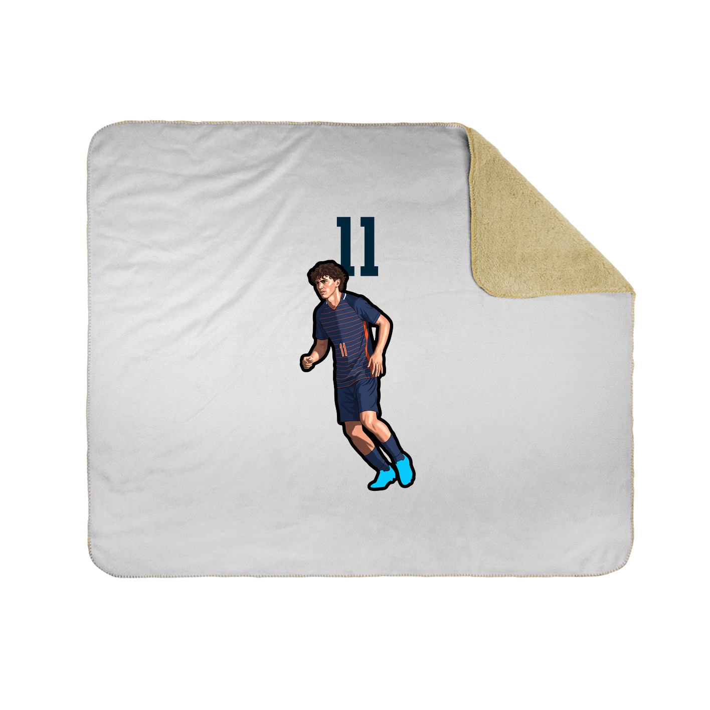Throw Blanket — Number Top in White