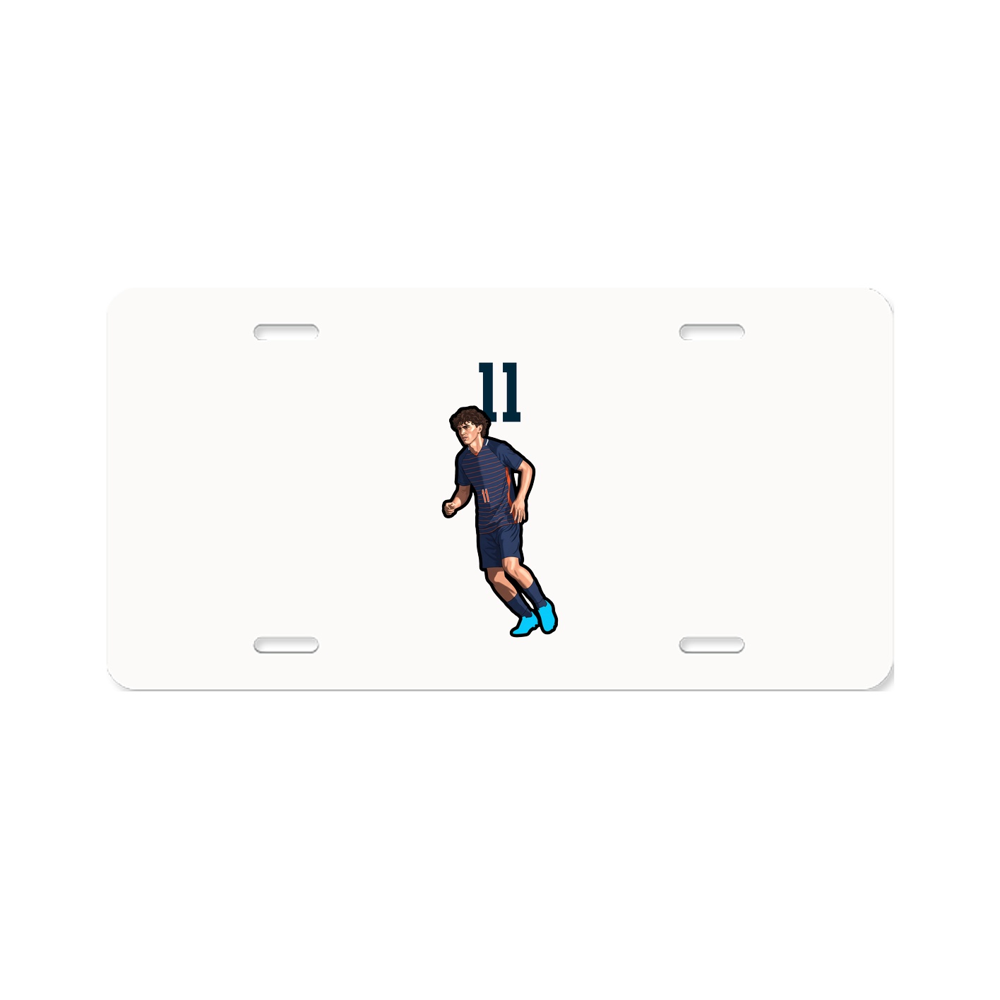 License Plate — Number Top in Classic