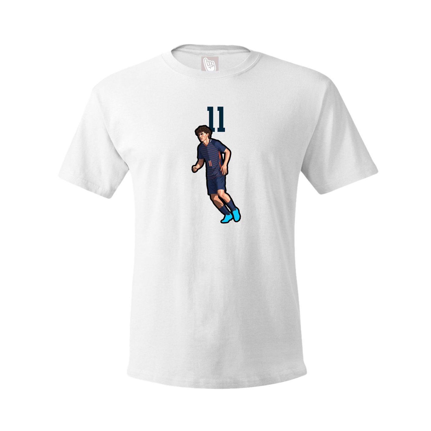 Youth Tee — Number Top in White