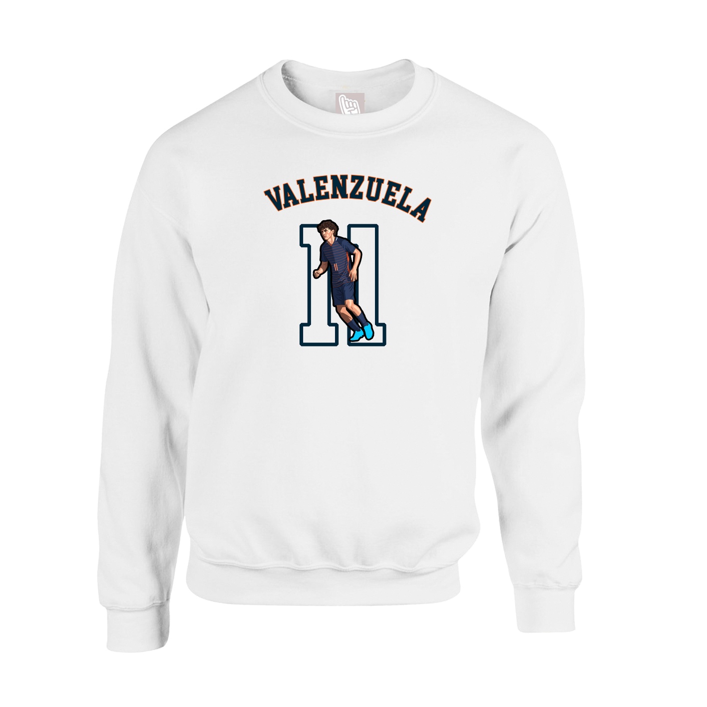 Fleece Crew — Shirsey Arch in White