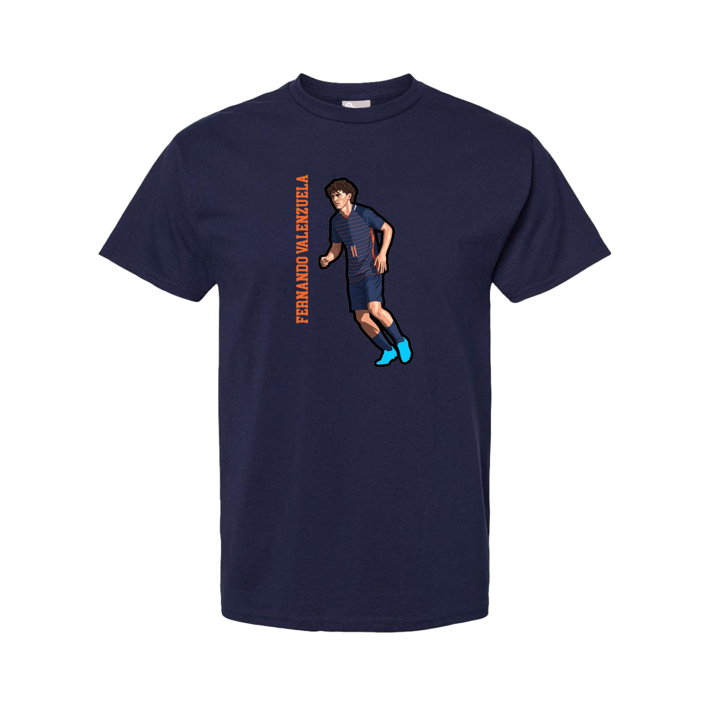 Tee — Name Vertical in Navy