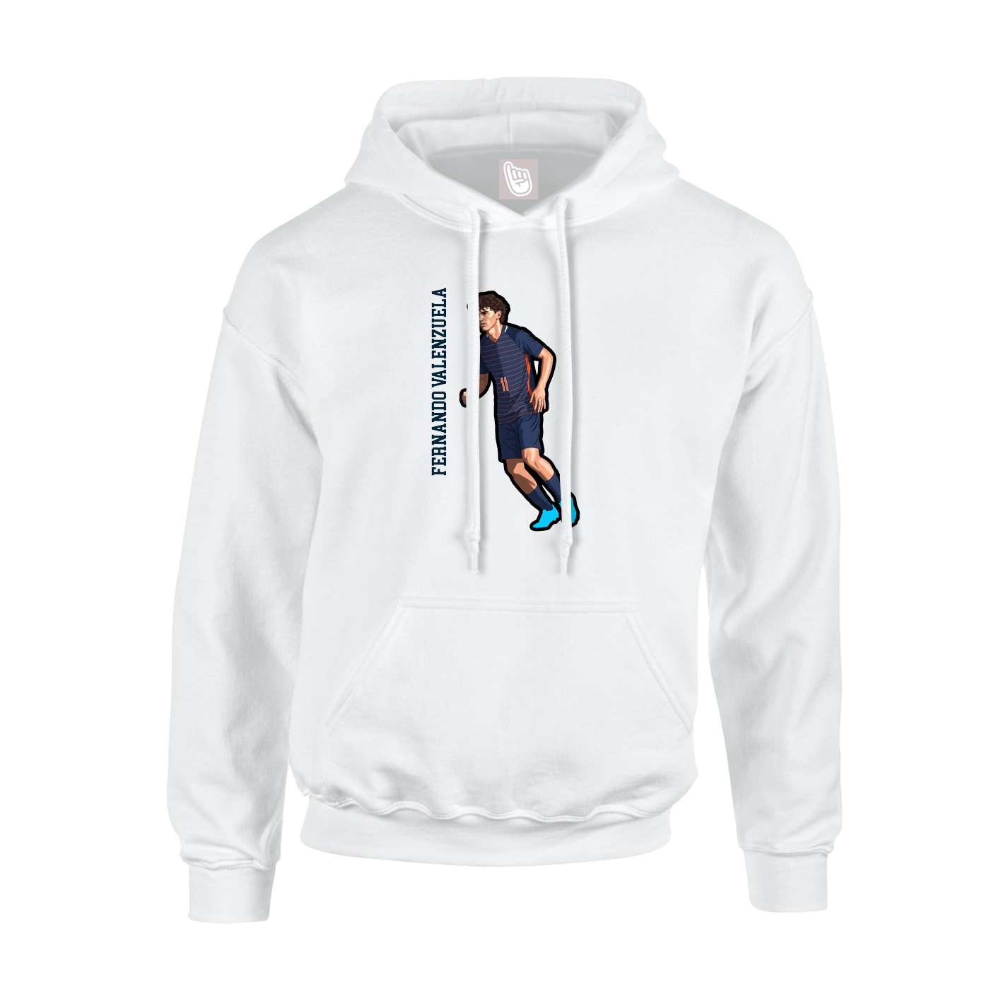 Hoodie — Name Vertical in White