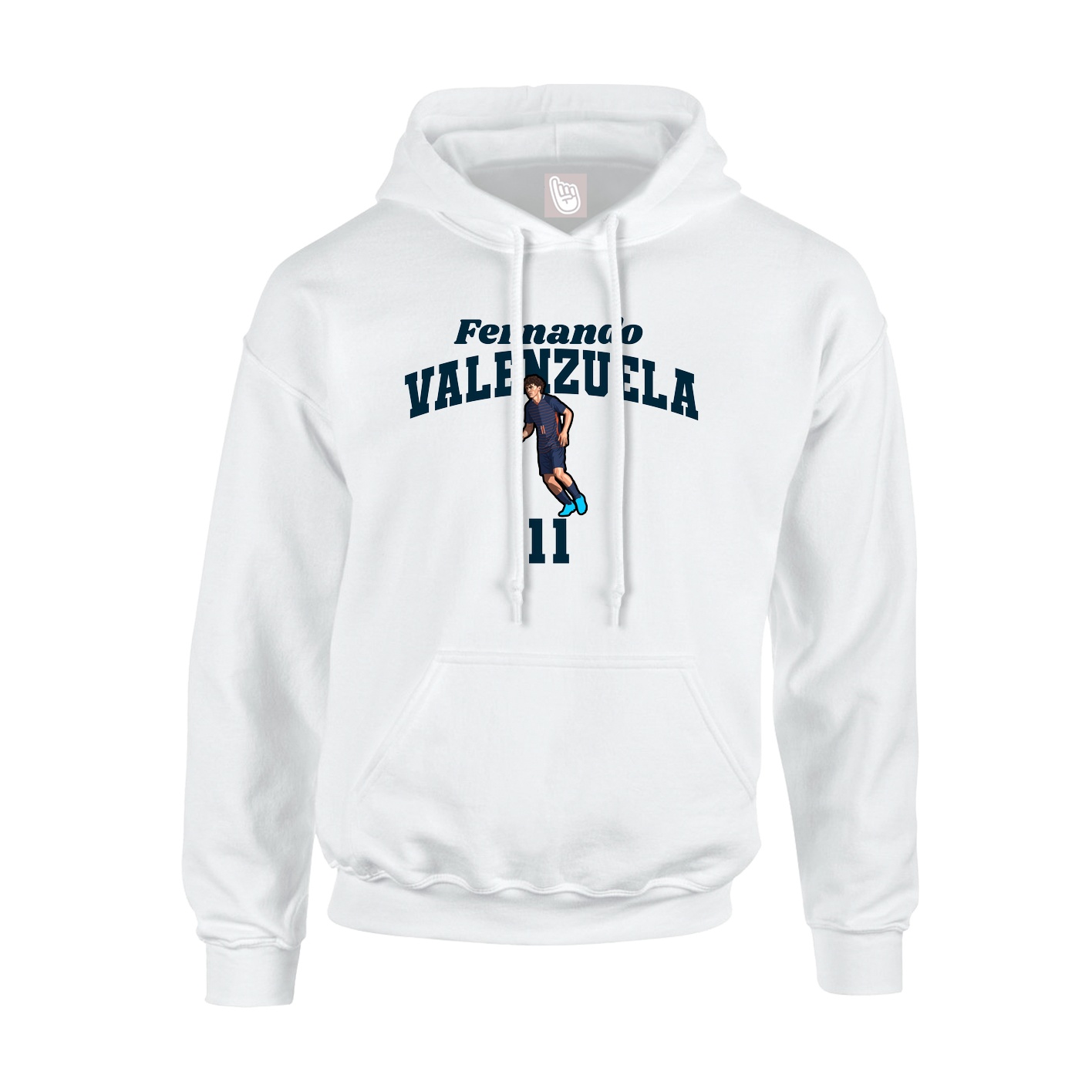 Youth Hoodie — Signature Arch in White