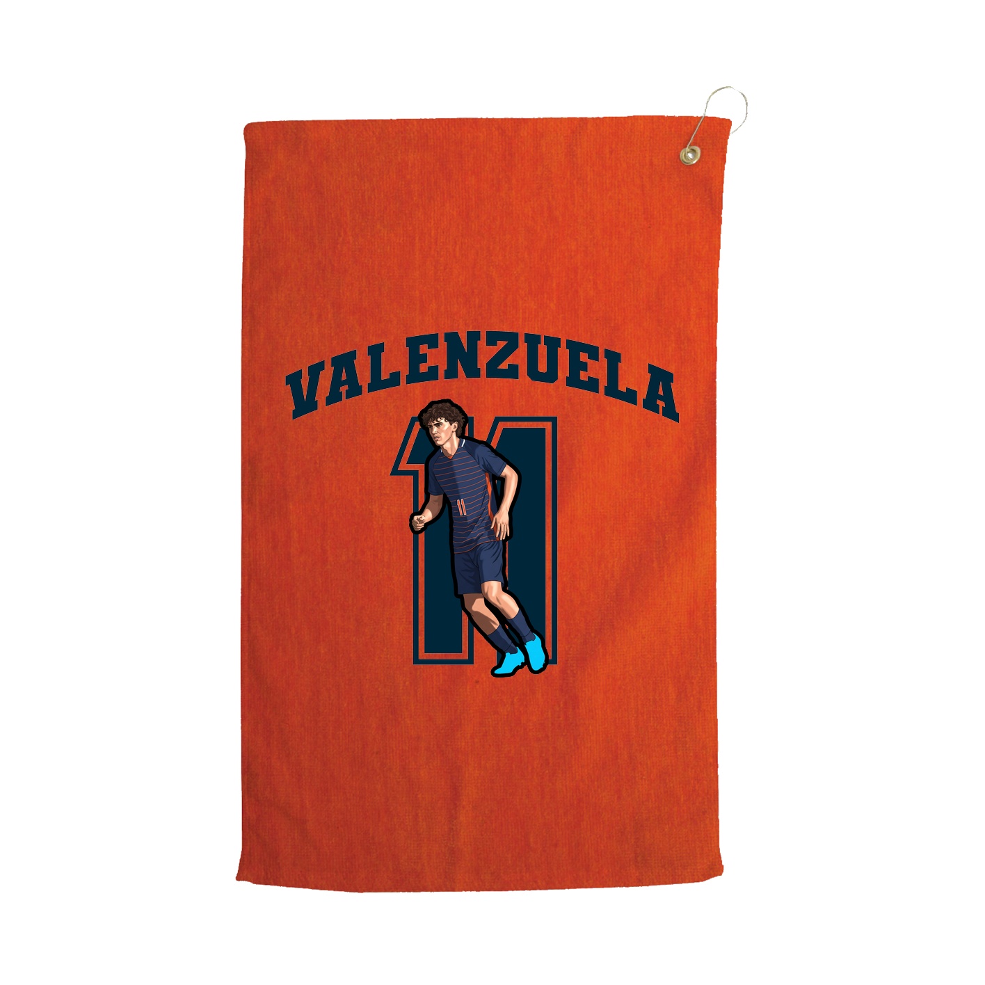 Golf Towel — Number in Orange