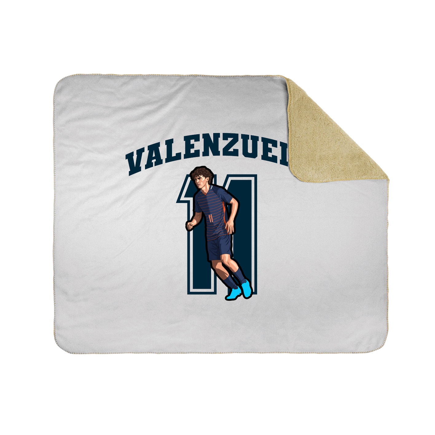Throw Blanket — Number in White