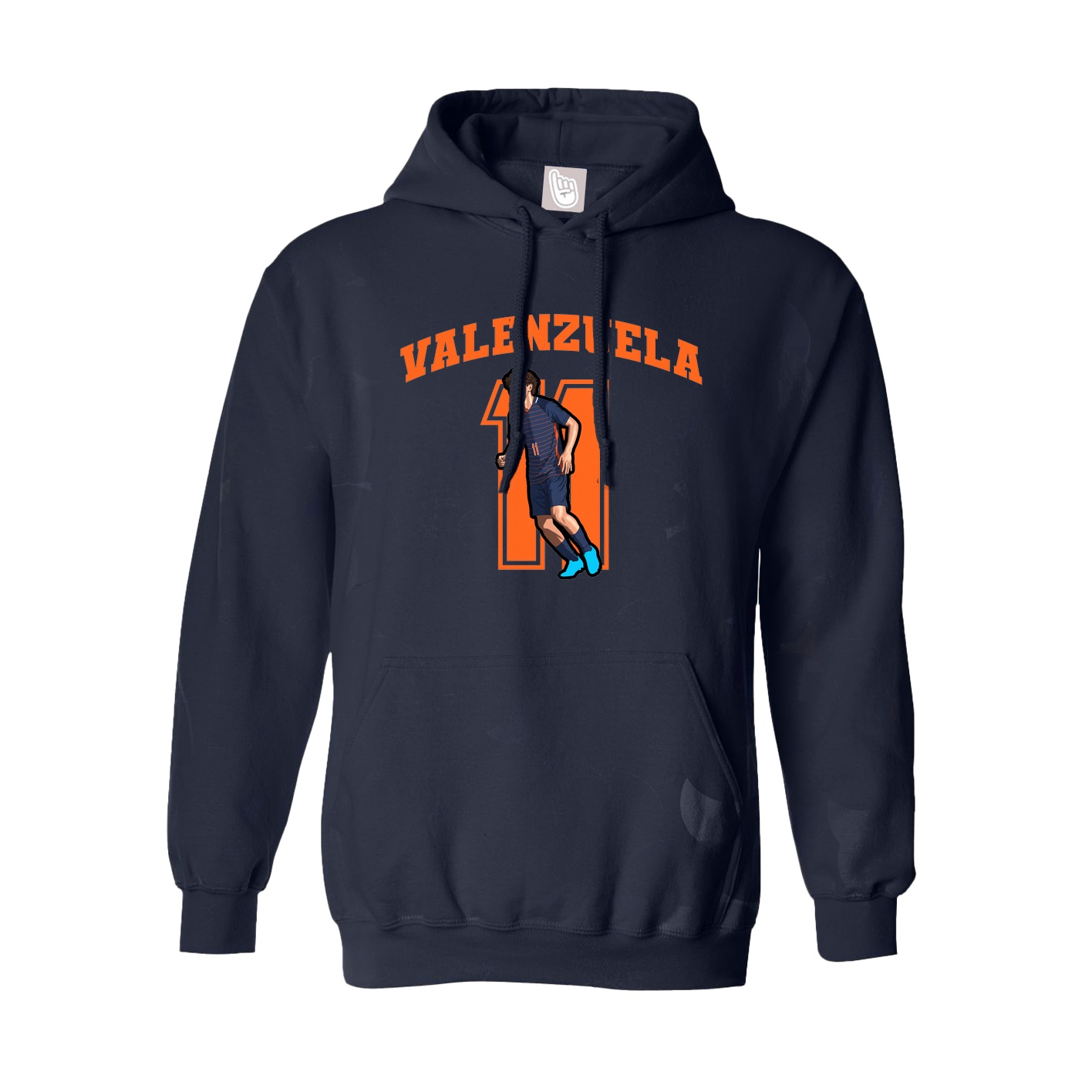 Youth Hoodie — Number in Navy
