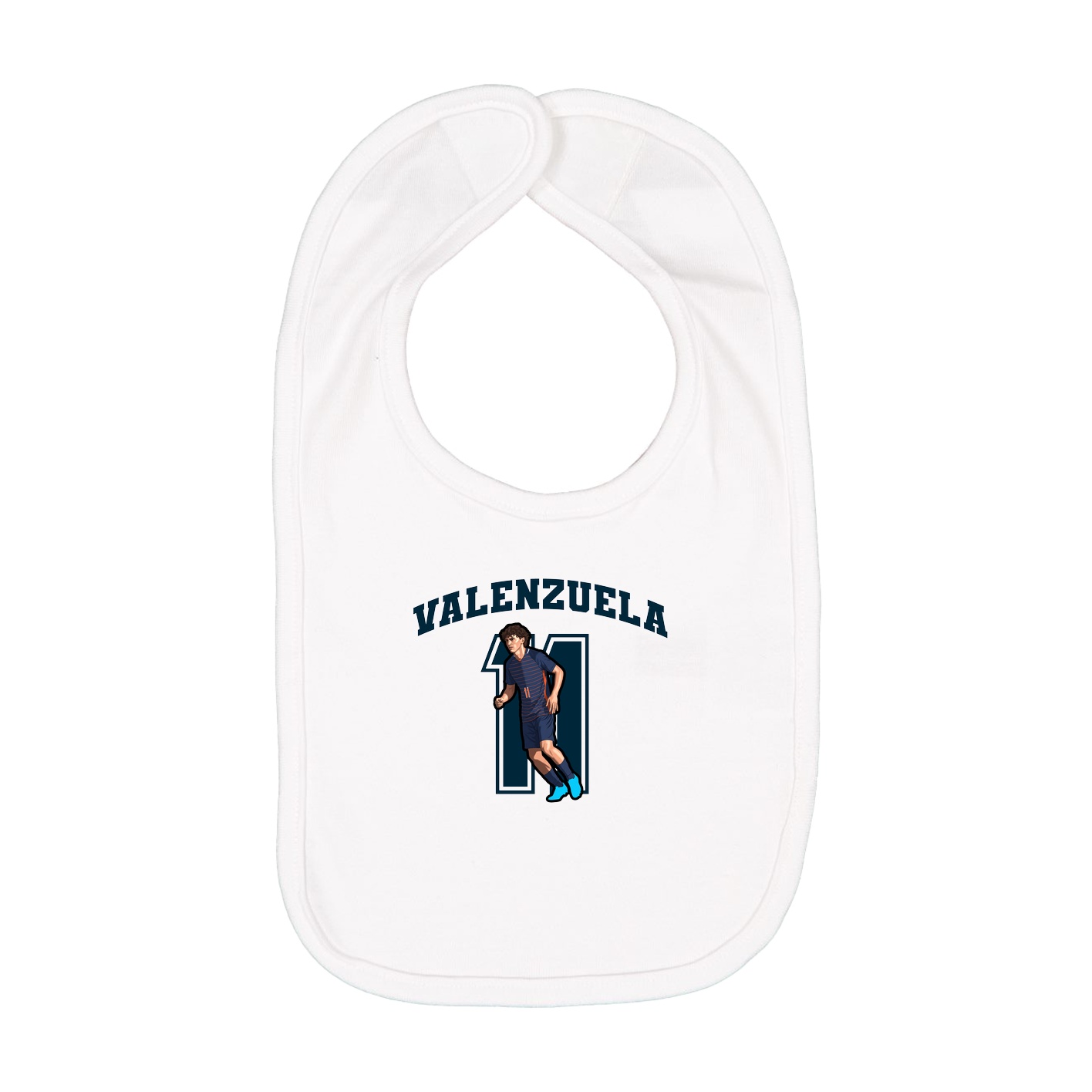 Infant Bib — Number in White