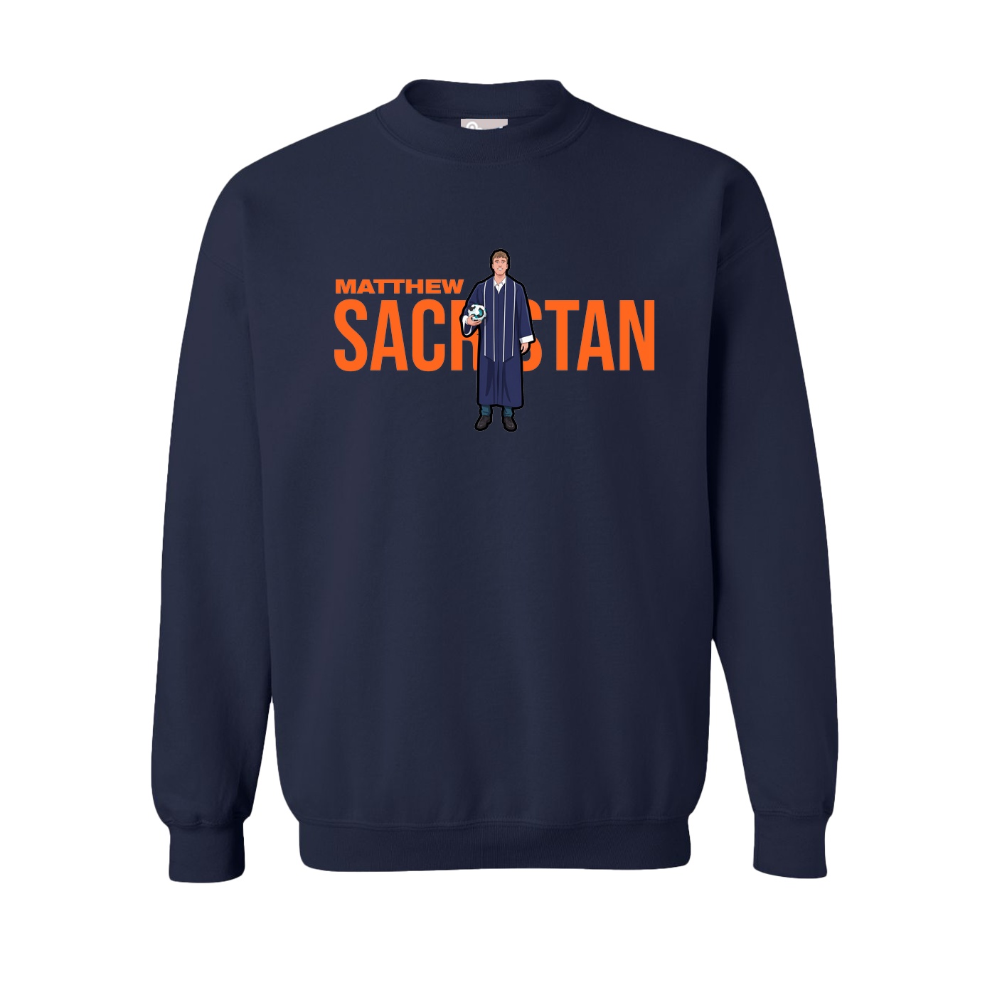 Fleece Crew — Player Name in Navy