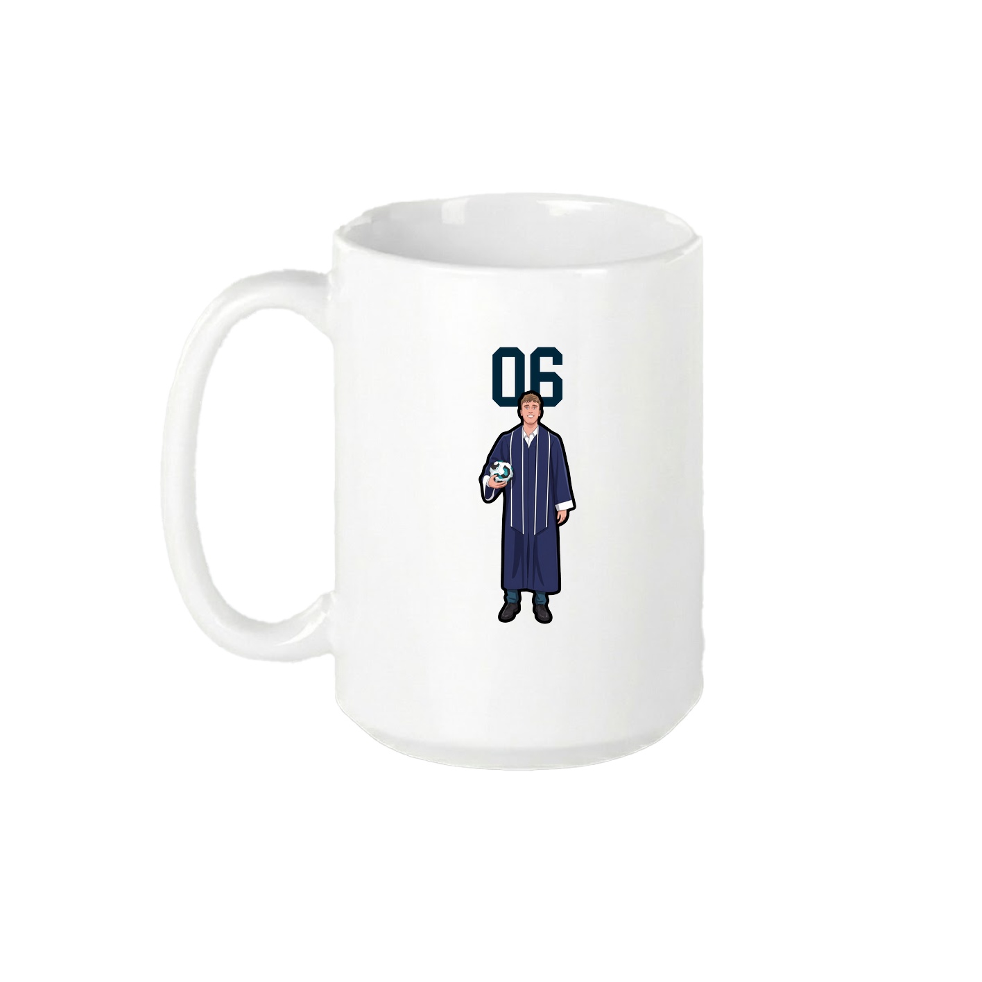 15oz Coffee Mug — Number Top in White