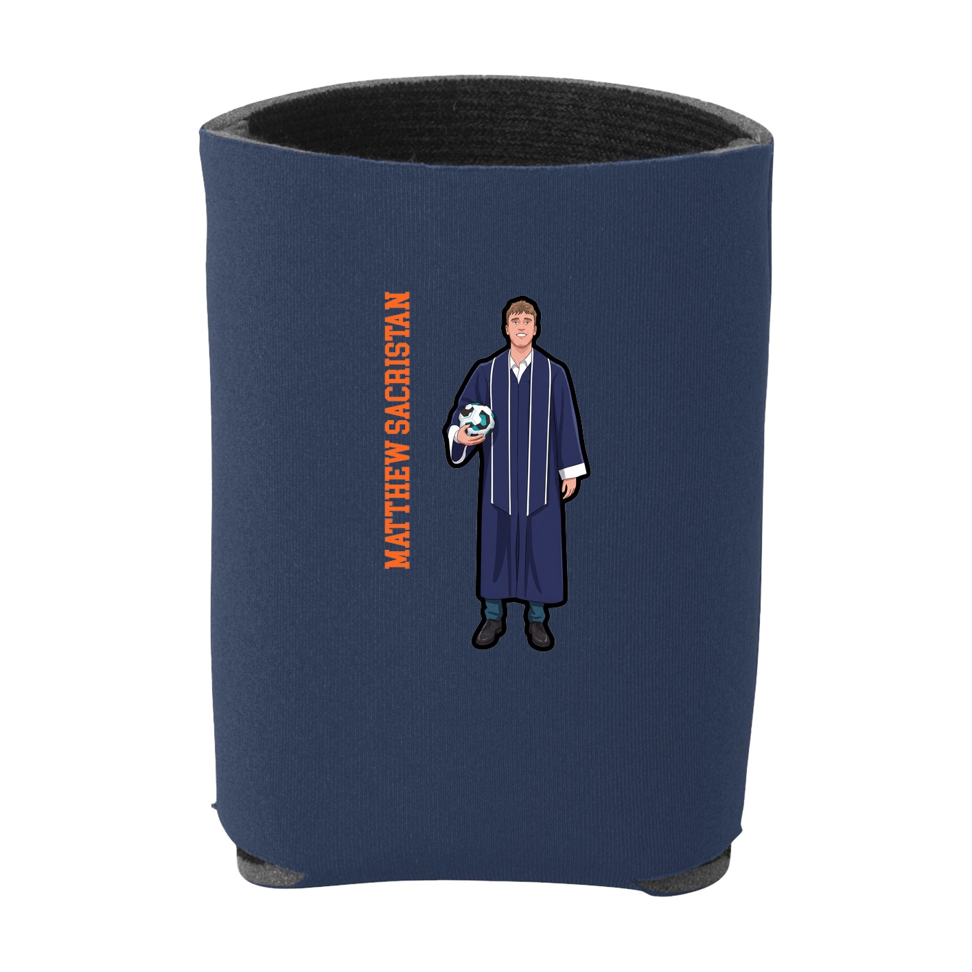 Can Holder — Name Vertical in Navy